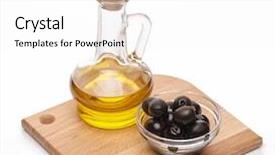  Presentation with agriculture olive oil - Cool new slides with extra virgin olive oil backdrop and a white colored foreground