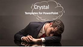  Presentation with sleeping mouse - Colorful presentation enhanced with extra work - young businessman sleeping and dreaming backdrop and a gray colored foreground