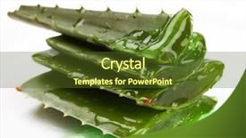  Presentation with aloe vera gel - Amazing presentation having extract of aloe backdrop and a tawny brown colored foreground