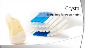  Presentation with temple of the sacred tooth - Beautiful PPT theme featuring extracted tooth and toothbrush isolated backdrop and a  colored foreground