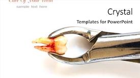  Presentation with dental extraction - Audience pleasing theme consisting of extraction of tooth with dental backdrop and a white colored foreground