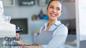  Presentation with biscuit coffee - PPT layouts consisting of extractive industri - barista making coffee background and a light blue colored foreground