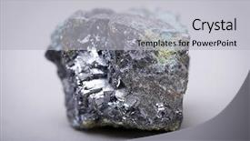  Presentation with ore - Theme with natural sample of iron ore background and a light gray colored foreground