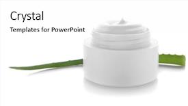  Presentation with mineral - Beautiful slide set featuring extractive mineral - body cream with extract backdrop and a white colored foreground