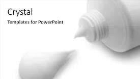  Presentation with cream - Presentation theme consisting of extractive mineral - tube with natural cream background and a  colored foreground