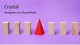  Presentation with color blocks - Beautiful slide set featuring extraordinary - wooden blocks and one different backdrop and a light blue colored foreground