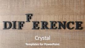  Presentation with difference - Slide deck consisting of extraordinary - word difference made of wooden background and a coral colored foreground