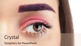  Presentation with creative teaching strategies - Presentation design consisting of extraordinary - young woman with dyed eyebrow background and a lemonade colored foreground