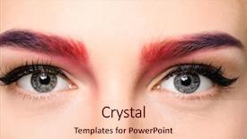  Presentation with blue and white tie dye swirl - Audience pleasing PPT theme consisting of extraordinary - young woman with dyed eyebrows backdrop and a lemonade colored foreground