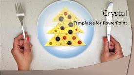  Presentation with festive - PPT theme enhanced with extraordinary festive dish served background and a soft green colored foreground