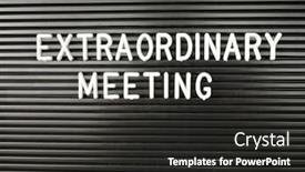  Presentation with meeting - Amazing presentation theme having extraordinary-meeting-word-on-letterboard backdrop and a dark gray colored foreground