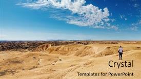  Presentation with landscape desert - Beautiful slide set featuring extraordinary moon landscape in namib backdrop and a  colored foreground