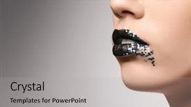  Presentation with makeup - Cool new theme with extravagant festival - beautiful young woman with creative backdrop and a  colored foreground