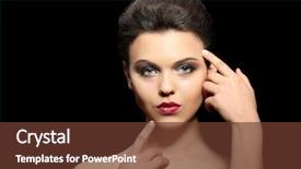  Presentation with dark vampire mouth makeup fashion - PPT theme having extravagant festival - beautiful young woman with creative background and a  colored foreground