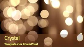  Presentation with golden 50th anniversary - Audience pleasing PPT theme consisting of extravagant festival - festive golden bokeh background backdrop and a tawny brown colored foreground