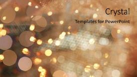  Presentation with glitter - Audience pleasing presentation theme consisting of extravagant festival - golden glitter background backdrop and a coral colored foreground