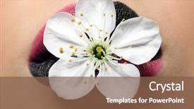  Presentation with creative teaching - Amazing slides having extravagant festival - lips of beautiful young woman backdrop and a  colored foreground