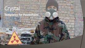  Presentation with archeology - Presentation theme enhanced with extremal fashion industrial archeology atomic tourist background and a gray colored foreground