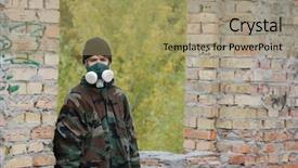  Presentation with archeology - Beautiful presentation theme featuring extremal fashion industrial archeology atomic tourist backdrop and a coral colored foreground