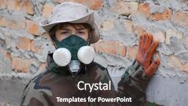  Presentation with archeology - PPT theme with extremal fashion industrial archeology atomic tourist background and a dark gray colored foreground