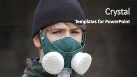  Presentation with archeology - Audience pleasing PPT theme consisting of extremal fashion industrial archeology atomic tourist backdrop and a dark gray colored foreground