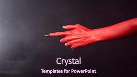  Presentation with black hand - PPT theme enhanced with extreme body-art halloween theme background and a wine colored foreground