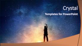  Presentation with extreme - PPT layouts consisting of extreme climbing is his adrenaline background and a navy blue colored foreground