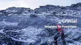  Presentation with climbing - Slides enhanced with extreme climbing is his adrenaline background and a ocean colored foreground