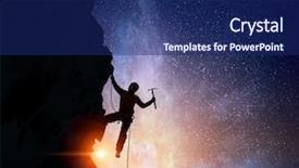  Presentation with extreme - Amazing slide set having extreme climbing is his adrenaline backdrop and a navy blue colored foreground