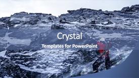  Presentation with extreme - Beautiful PPT theme featuring extreme climbing is his adrenaline backdrop and a  colored foreground