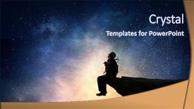  Presentation with social media dangers - Slide set having extreme climbing is his adrenaline background and a navy blue colored foreground