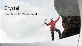  Presentation with hedera helix climbing - PPT layouts with extreme climbing is his adrenaline background and a  colored foreground