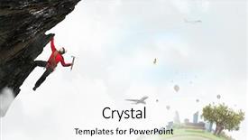  Presentation with extreme - Slide deck with extreme climbing is his adrenaline background and a  colored foreground