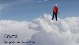  Presentation with extreme - PPT theme featuring extreme climbing is his adrenaline background and a light gray colored foreground