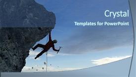  Presentation with extreme - PPT theme featuring extreme climbing is his adrenaline background and a  colored foreground
