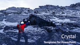  Presentation with extreme - Colorful theme enhanced with extreme climbing is his adrenaline backdrop and a  colored foreground