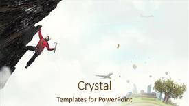 Presentation with extreme - Slides featuring extreme climbing is his adrenaline background and a  colored foreground