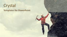  Presentation with extreme - Slide set enhanced with extreme climbing is his adrenaline background and a  colored foreground