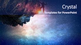  Presentation with extreme - Presentation design consisting of extreme climbing is his adrenaline background and a  colored foreground