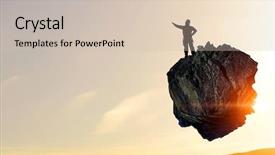  Presentation with climbing - Colorful theme enhanced with extreme climbing is his adrenaline backdrop and a  colored foreground