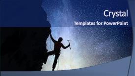  Presentation with extreme - Amazing PPT layouts having extreme climbing is his adrenaline backdrop and a  colored foreground