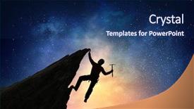  Presentation with extreme - Beautiful PPT theme featuring extreme climbing is his adrenaline backdrop and a navy blue colored foreground