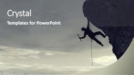  Presentation with extreme - PPT theme having extreme climbing is his adrenaline background and a gray colored foreground