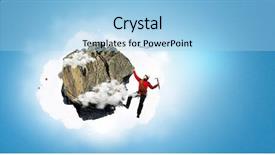  Presentation with extreme - Slide set consisting of extreme climbing is his adrenaline background and a  colored foreground