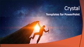  Presentation with extreme - Colorful slide set enhanced with extreme climbing is his adrenaline backdrop and a  colored foreground