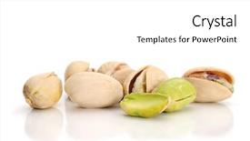  Presentation with extreme - Audience pleasing theme consisting of extreme close-up image of pistachios on white background backdrop and a white colored foreground