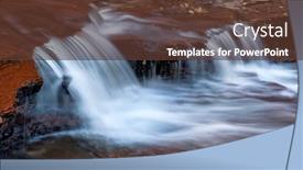  Presentation with utah - Slide set featuring extreme-close-up-of-cascades background and a tawny brown colored foreground