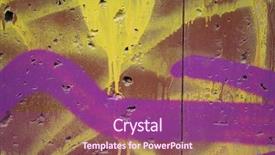  Presentation with graffiti - Slide deck with extreme close up of colourful background and a violet colored foreground