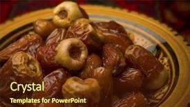  Presentation with extreme - Presentation theme having extreme close up of dates in a bowl background and a tawny brown colored foreground