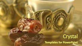  Presentation with date palm - Audience pleasing presentation theme consisting of extreme close up of dates backdrop and a tawny brown colored foreground